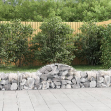 12 db íves horganyzott vas gabion kosár 200x50x40/60 cm kerti tárolás