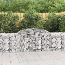 12 db íves horganyzott vas gabion kosár 300x30x80/100 cm kerti tárolás