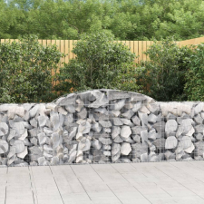  12 db íves horganyzott vas gabion kosár 300x50x80/100 cm kerti tárolás