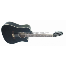  12 húros MSA Cutaway westerngitár fekete gitár és basszusgitár