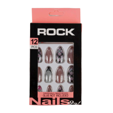  12 ROCK műszegből álló készlet ragasztóval együtt, 10 kapucsínó tip