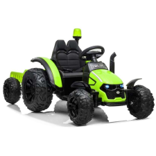  12V-os elektromos Traktor pótkocsival, zöld 7309 elektromos járgány