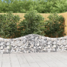  13 db íves horganyzott vas gabion kosár 200x30x60/80 cm kerti tárolás