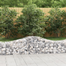 13 db íves horganyzott vas gabion kosár 200x50x40/60 cm kerti tárolás