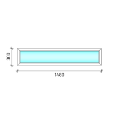  150×30 ablak - Fix felülvilágító műanyag ablak nyílászáró