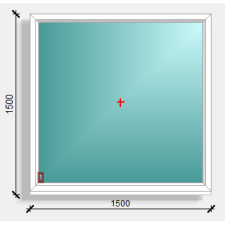  150x150 fix ablak Rehau Synego 80 nyílászáró
