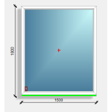  150x180 fix ablak Deceuninck Vision 76 nyílászáró