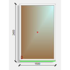  150x240 fix ablak Deceuninck Vision 76 nyílászáró