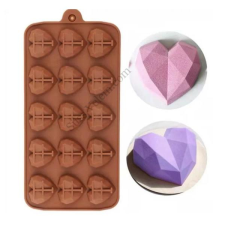  15 adagos gyémánt szív szilikon bonbon forma sütés és főzés