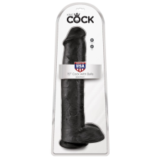 15" Cock with Balls Black műpénisz, dildó