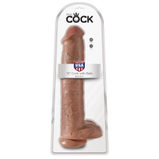 15" Cock with Balls Tan műpénisz, dildó