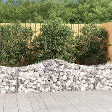  15 db íves horganyzott vas gabion kosár 200x50x60/80 cm kerti tárolás