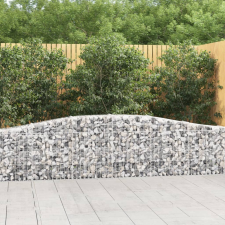  15 db íves horganyzott vas gabion kosár 400x30x60/80 cm kerti tárolás
