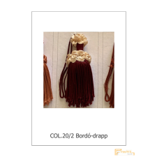  (15 szín) Függöny bojt. Kulcsbojt 10200/20/2 Bordó-drapp lakástextília