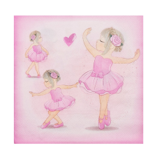  16 darabos papír szalvéta – Balerina party kellék