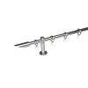 16 mm Ø Praga függönykarnis szett, 1 soros, inox, block tartóval (240 cm)