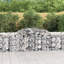  17 db íves horganyzott vas gabion kosár 300x50x80/100 cm kerti tárolás
