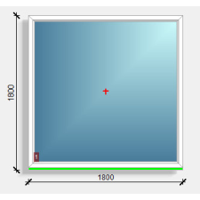  180x180 fix ablak Rehau Eurodesign 70 nyílászáró