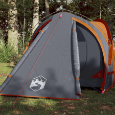  185T Taffeta 2-személyes szürke-narancs sátor 320x140x120 cm sátor