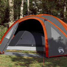 185T Taffeta 4-személyes szürke-narancs sátor 300x250x132 cm sátor