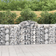  18 db íves horganyzott vas gabion kosár 200x50x100/120 cm kerti tárolás