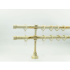 19 mm Ø Arezzo karnis szett, 2 soros, ecrü-gold, nyitott tartóval (200 cm)