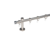  19 mm Ø Köln függönykarnis szett, 1 soros, inox, block tartóval (160 cm)