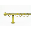  19 mm Ø Oslo függönykarnis szett, 1 soros, óarany, block tartóval (120 cm)