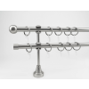  19 mm Ø Oslo karnis szett, 2 soros, nikkel-matt, nyitott tartóval (120 cm)