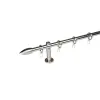  19 mm Ø Stockholm függönykarnis szett, 1 soros, inox, block tartóval (120 cm)