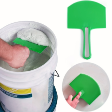  1 db műanyag, ívelt glettkés kőműves és burkoló szerszám