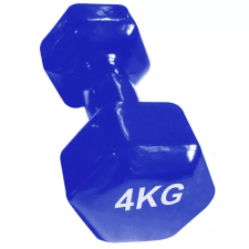  1 pár 4 kg-os hatszögletű fém súlyzó műanyag bevonattal kézisúlyzó