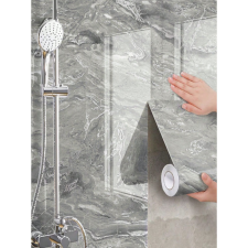 1 Tekercs Vízálló Márványmintás Tapéta, 45x300 cm, Ezüstszürke 35703384-ESZ3 tapéta, díszléc és más dekoráció