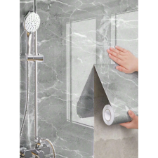  1 Tekercs Vízálló Márványmintás Tapéta, 45x500 cm, Szürke 35703384-SZ2 tapéta, díszléc és más dekoráció