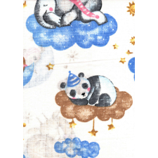  1db-os mintás textil pelenka - alvó állatok a felhők között mosható pelenka
