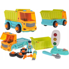 1PUNKT Szétszerelhető Dömper Készlet Interaktív Jelzőlámpával És Rendőr Figurával (ZAU.855-S17) autópálya és játékautó