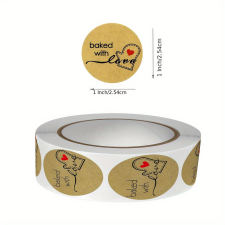  1tekercs, Szeretettel Sült Matricák Pékárukhoz, Sütő Matrica Címke, Pékáru Matrica konyhai eszköz
