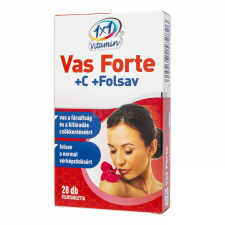 1x1 Vitamin 1×1 Vitamin Vas Forte + C-vitamin + Folsav filmtabletta 28 db vitamin és táplálékkiegészítő