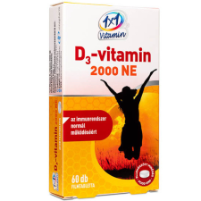 1x1 Vitamin D3-vitamin 2000 NE filmtabletta 60 db vitamin és táplálékkiegészítő