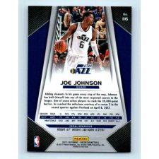  2017-18 Prizm Basketball Base # 116 Joe Johnson gyűjthető kártya