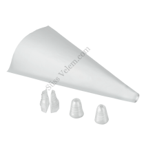  20 db Metaltex eldobható osztott habzsák 2 díszítőcsővel sütés és főzés