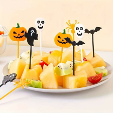 20 db ünnepi műanyag gyümölcstartó, általános használatra, többcélú dekoratív nyársak Halloweenre party kellék