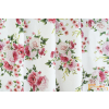  (20 szín) Caraibi dekorációs függöny- bézs alapon mályva színű angol rózsás