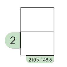  210x148.5mm íves etikett címke etikett