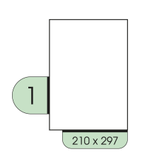 210x297mm íves etikett címke etikett
