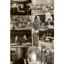  21 db sajtófotó, közte az ENSZ-ben készült sajtófotókkal, rajta magas rangú politikusokkal antikvárium - használt könyv