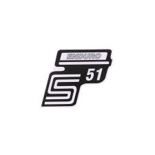 2274 Írás S51 Enduro fólia / matrica ezüst Simson S51-hez egyéb motorkerékpár alkatrész