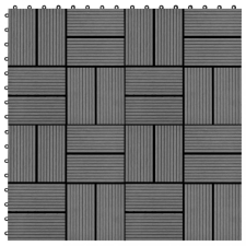  22 db (2 m2) szürke WPC teraszburkoló lap 30 x 30 cm dekorburkolat