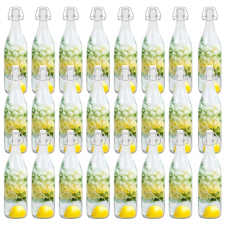  24 db csatos üvegpalack 1 l edény