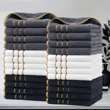  24 részes arany csíkos 35x35cm  törölköző szett vegyes színűek RB6623627 lakástextília